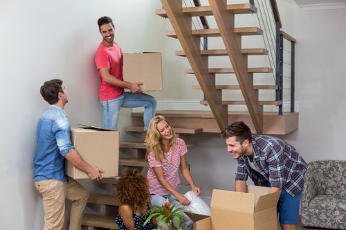 Well-managed storage area in Dagenham for moving and organization