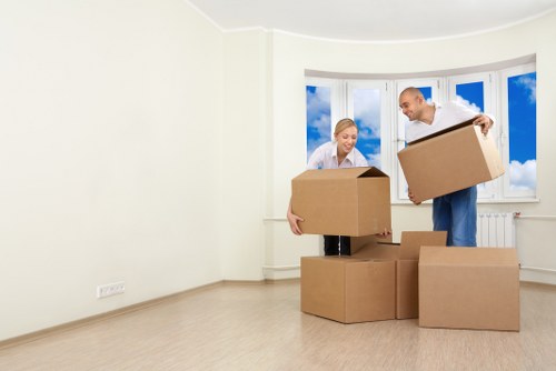 Customer placing items into a secure storage unit