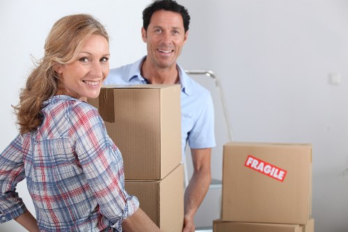 Professional movers handling furniture during a Dagenham relocation