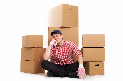 Business stock and archive items arranged for a free storage quote