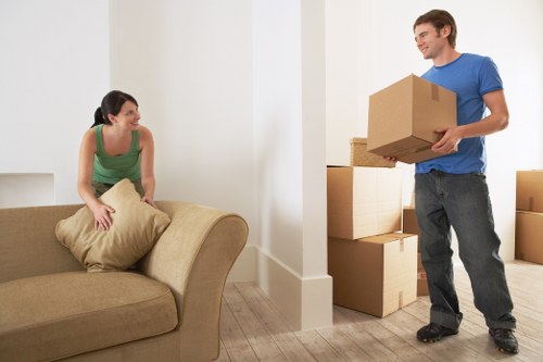 Boxes and furniture stored safely in a Dagenham unit